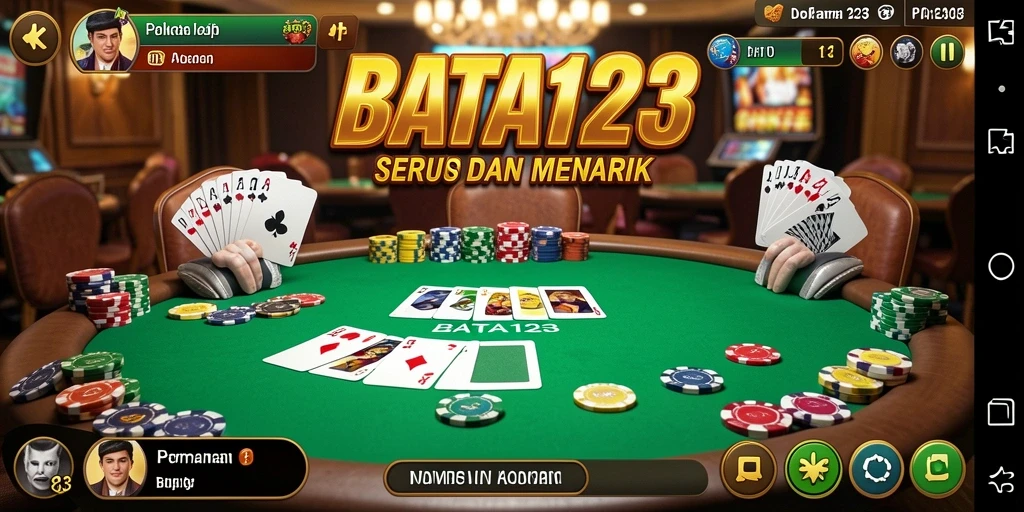 Tampilan gameplay Poker di BATA123 yang mendebarkan.