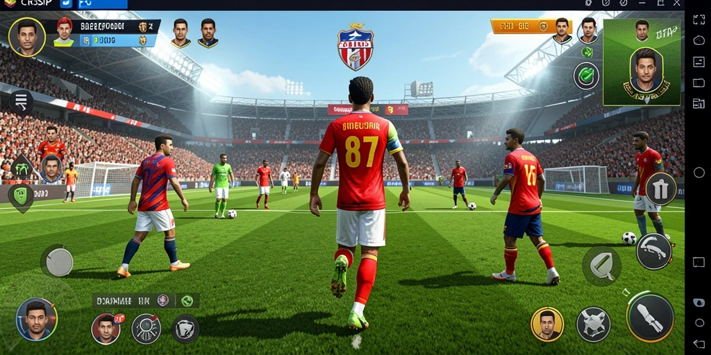 Tampilan gameplay menarik dalam manajemen klub sepak bola.