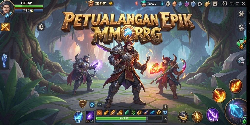 Tampilan menarik dari gameplay MMORPG yang mendebarkan.