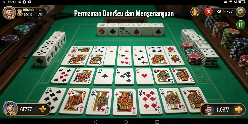 Tampilan gameplay Domino yang menegangkan dan seru di GT777.