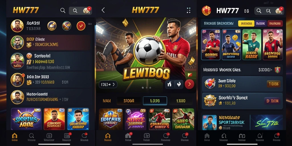 Tampilan menarik dari gameplay taruhan olahraga di HW777.