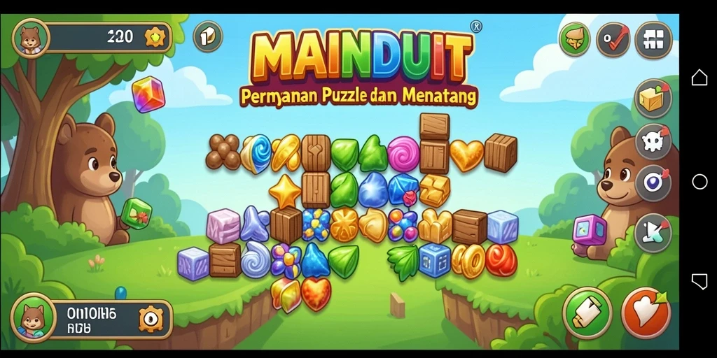 Tampilan gameplay Puzzle yang menarik dan interaktif.