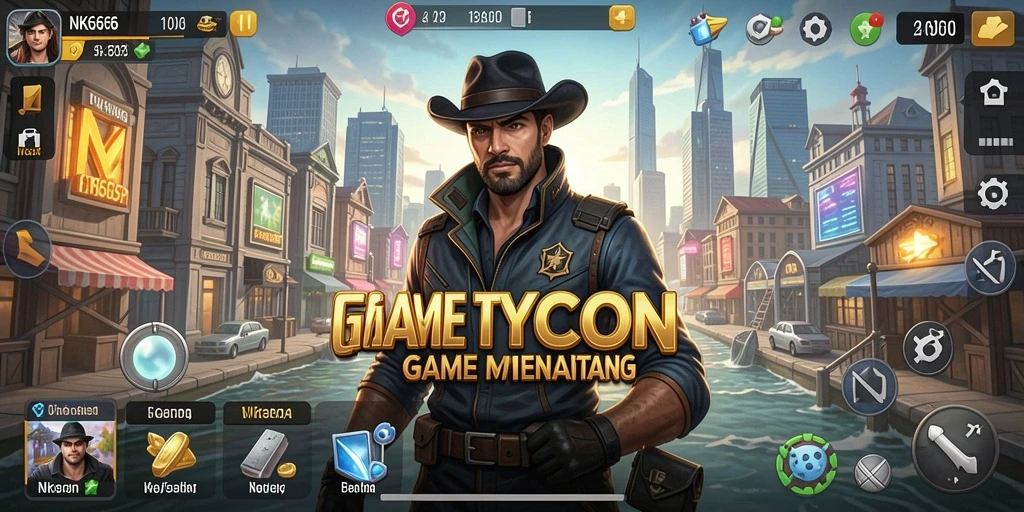 Tampilan gameplay Tycoon NK666 yang seru dan menarik.