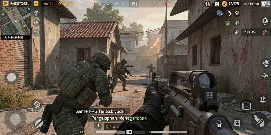 Tampilan seru gameplay PARISTOGEL dengan aksi tembak-menembak yang mendebarkan.