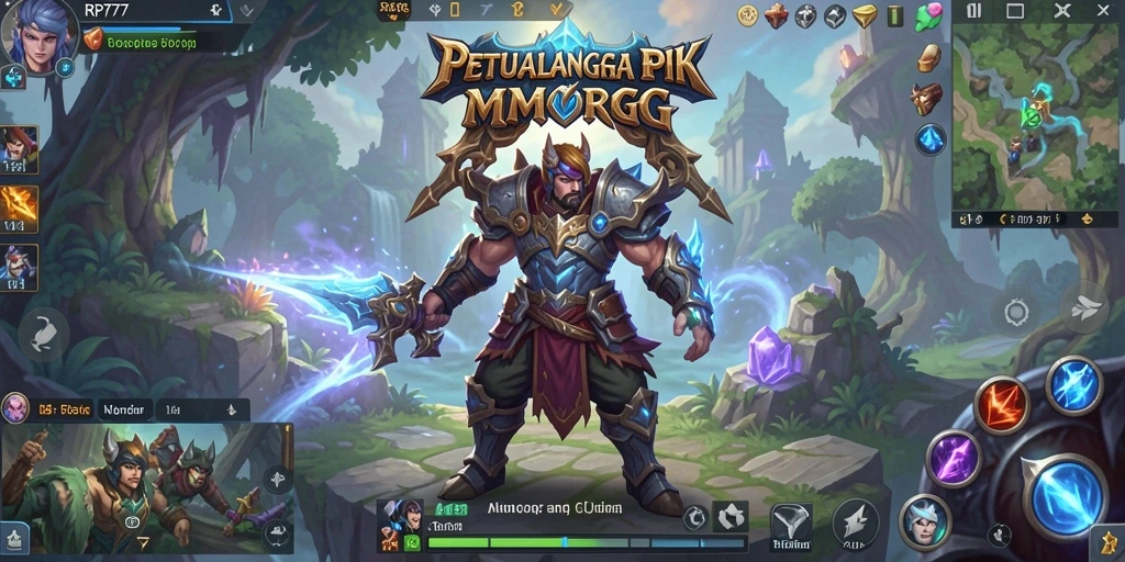 Tangkapan layar menunjukkan aksi seru dalam pertempuran MMORPG.