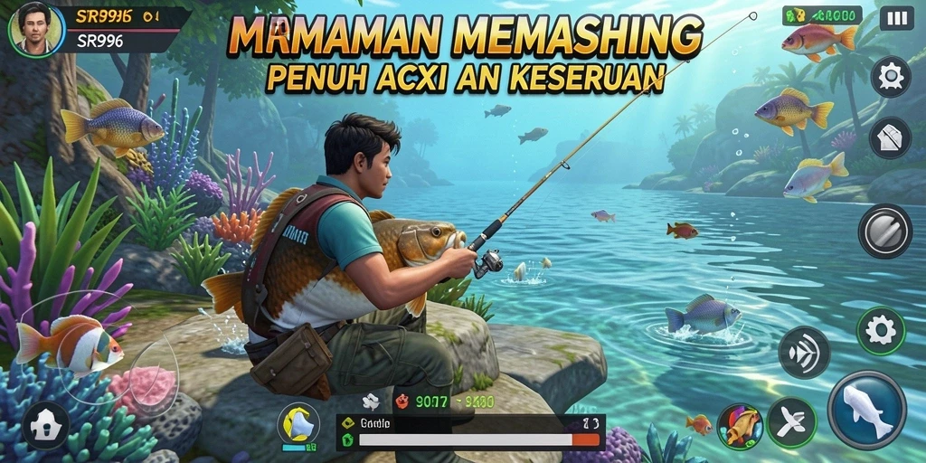 Tangkapan besar dalam permainan memancing SR996 yang seru.