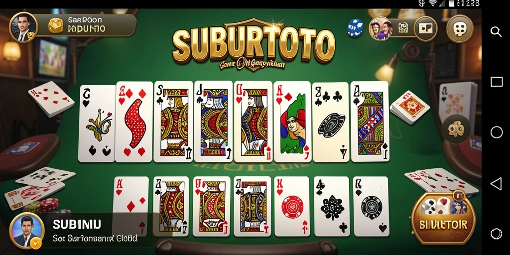 Tampilan gameplay seru SUBURTOTO dengan variasi domino.