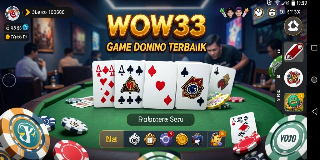 Screenshot gameplay WOW33 yang menampilkan serunya bermain Domino.
