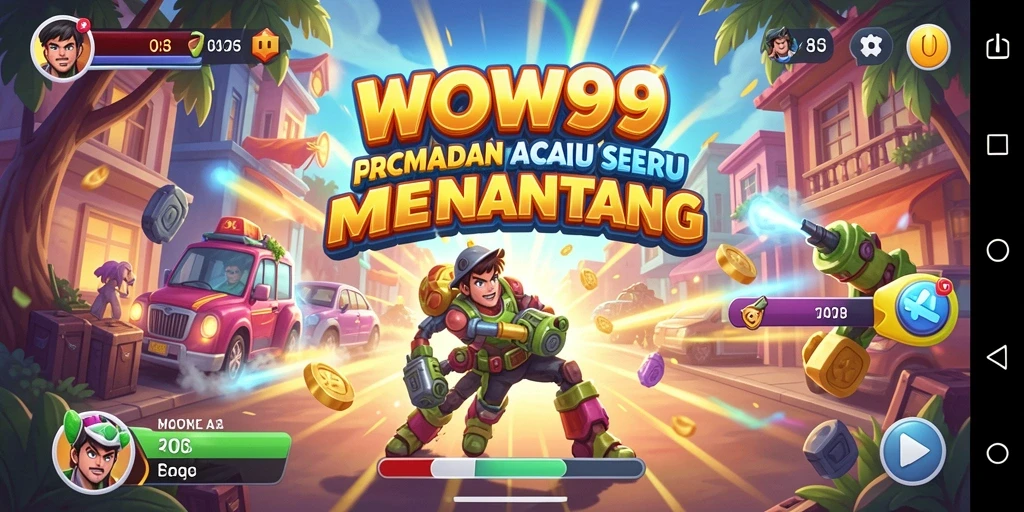 Screenshot gameplay WOW99 menampilkan aksi seru dalam permainan Arcade.